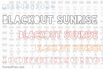 Blackout Sunrise Font