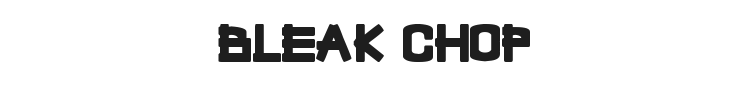 Bleak Chop Font Preview