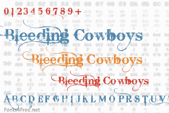 Bleeding Cowboys Font