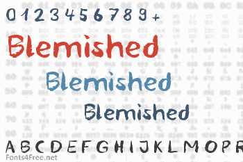 Blemished Font