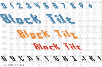 Block Tilt Font