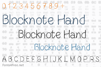 Blocknote Hand Font