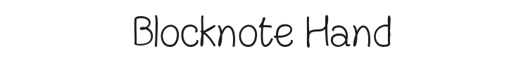 Blocknote Hand Font Preview