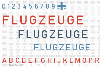 Blockschrift fur Flugzeuge Font