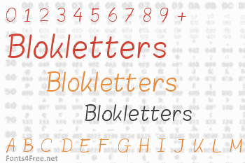 Blokletters Font