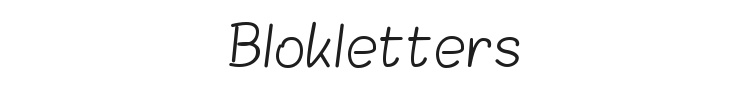 Blokletters Font