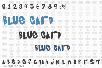 Blue Card Font