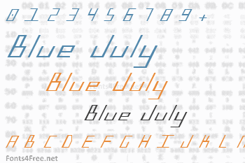 Blue July Font