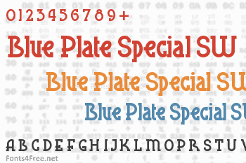 Blue Plate Special SW Font