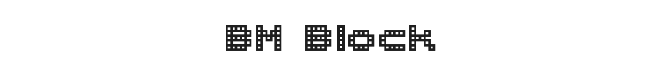 BM Block Font