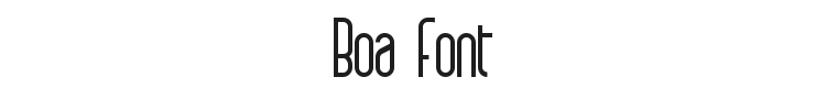 Boa Font Preview