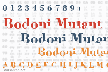 Bodoni Mutant Font