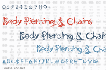 Body Piercing & Chains Font