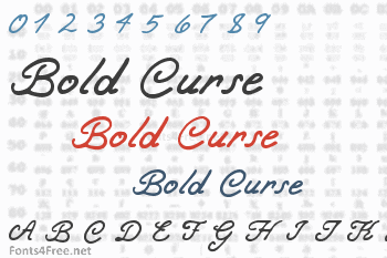 Bold Curse Font