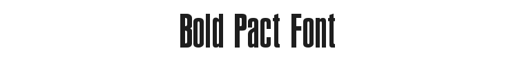 Bold Pact Font Preview