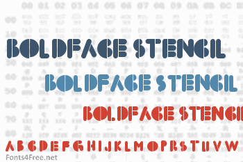 BoldFace Stencil Font