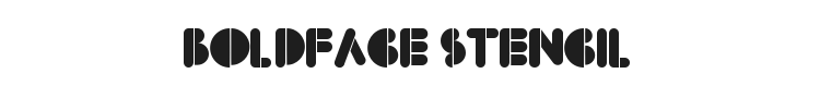 BoldFace Stencil Font Preview