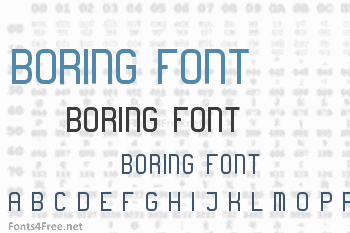 Boring Font