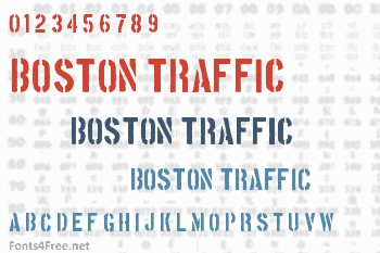 Boston Traffic Font