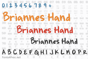 Briannes Hand Font