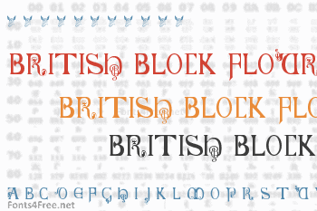 British Block Flourish Font