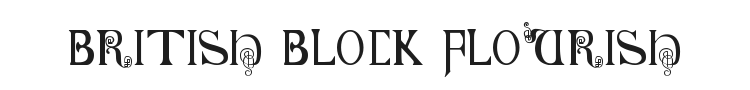 British Block Flourish Font Preview