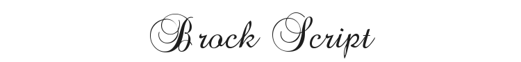 Brock Script Font Preview