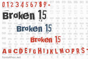 Broken 15 Font