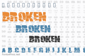 Broken 74 Font