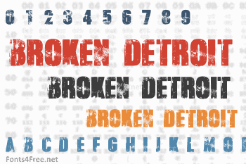 Broken Detroit Font