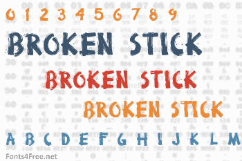 Broken Stick Font