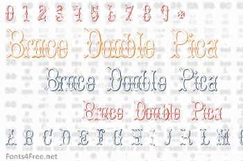 Bruce Double Pica Beveled Font