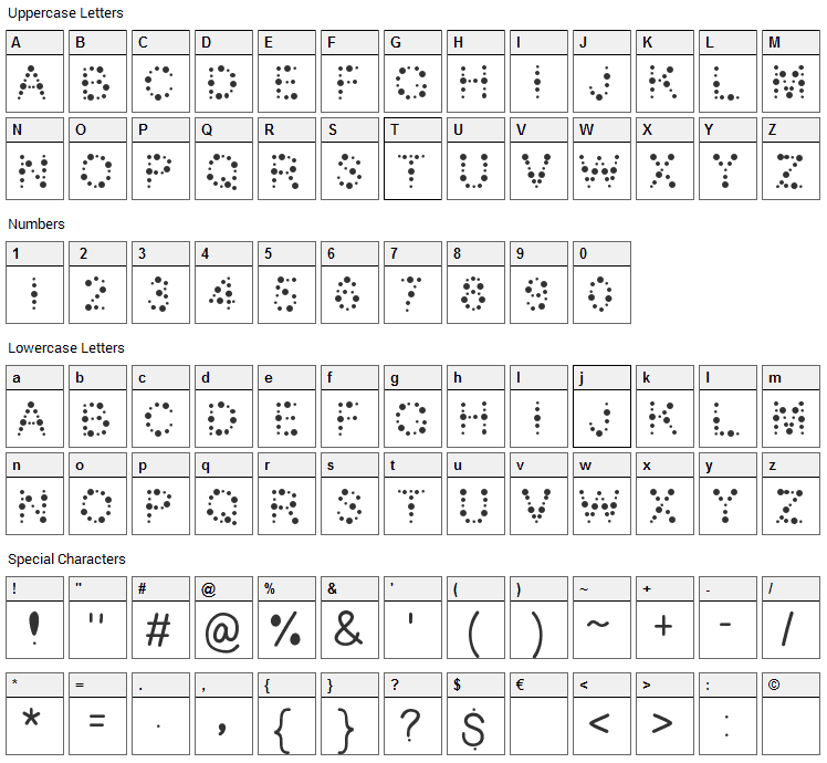 Bubble Bath Font Character Map