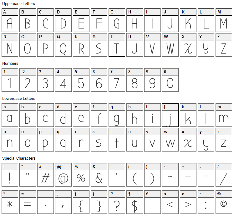 Bubbler One Font Character Map