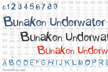 Bunaken Underwater Font