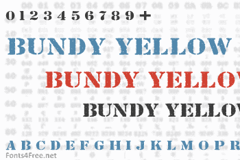 Bundy Yellow Font