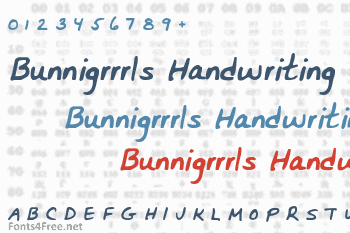 Bunnigrrrls Handwriting Font