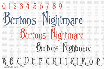 Burtons Nightmare Font