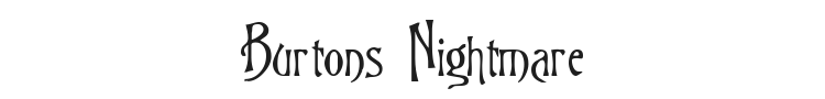 Burtons Nightmare Font Preview