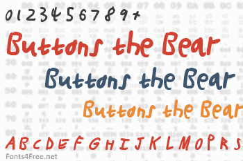 Buttons the Bear Font