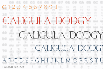 Caligula Dodgy Font