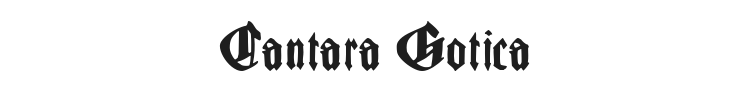 Cantara Gotica Font Preview