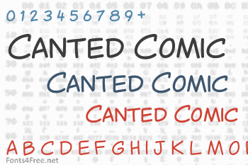 Canted Comic Font