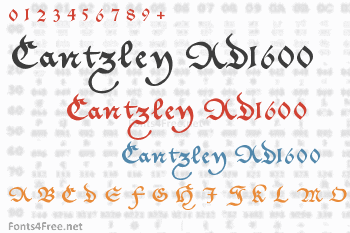 Cantzley AD1600 Font