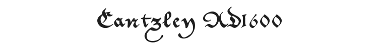 Cantzley AD1600 Font