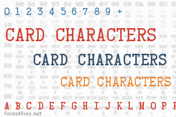Card Characters Font