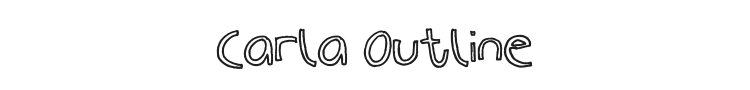 Carla Outline Font Preview