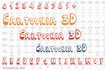 Cartoonia 3D Font