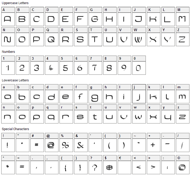 Casa Sans Font Character Map