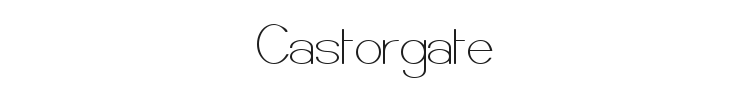 Castorgate Font Preview